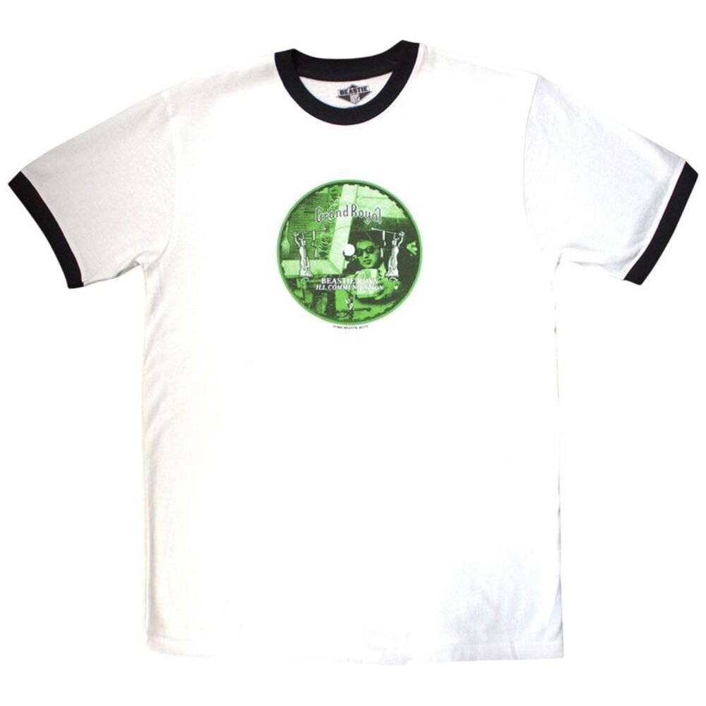 Beastie Boys Unisex Adult Record Label Back Print Ringer T-Shirt / White